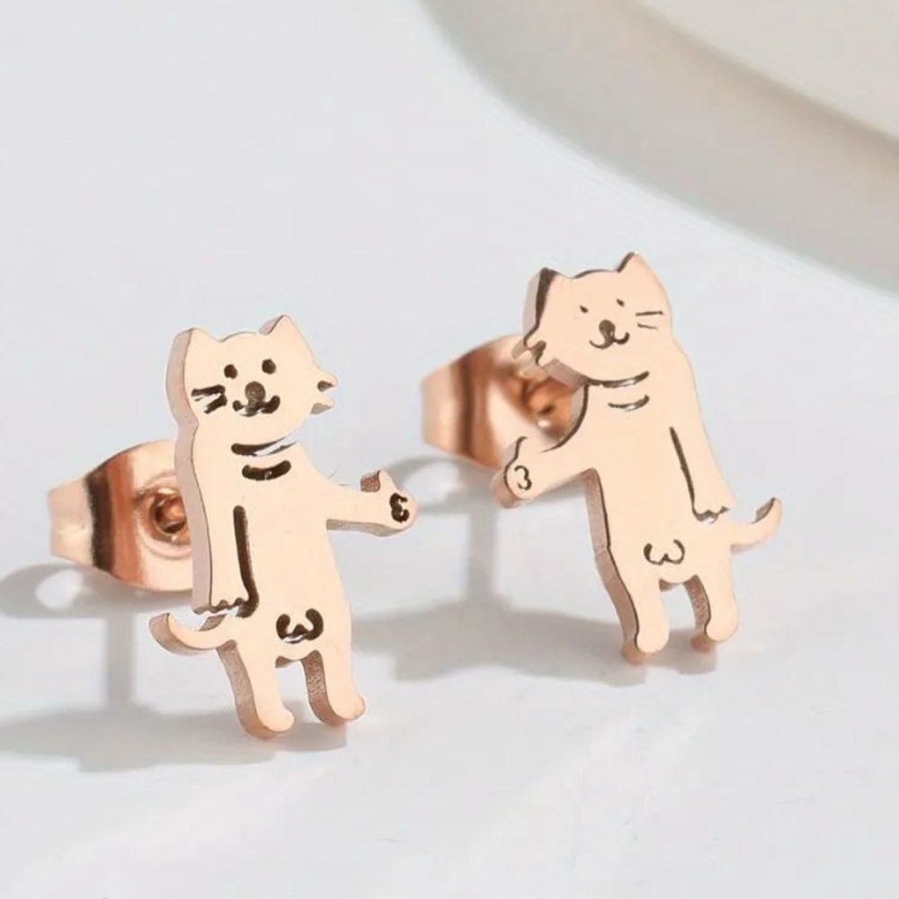 Cute Cat stainless steel Earrings. Pick the version of your choice